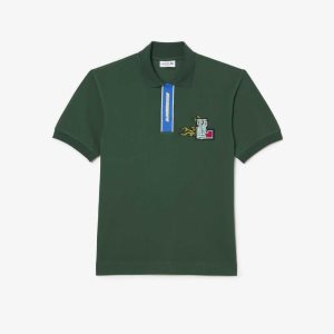 Lacoste Contrast Placket And Crocodile Badge πρασινο | UK3724810