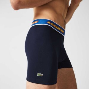 Lacoste Contrast waist Boxer Brief 3-Pack σκουρο μπλε μπλε κοκκινα ασπρα μπλε | FB5628940