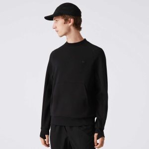 Lacoste Crew Neck Kangaroo Pocket βαμβακερα Blend μαυρα | AH8306951