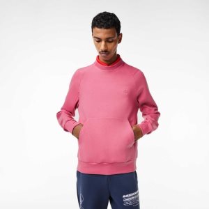 Lacoste Crew Neck Kangaroo Pocket βαμβακερα Blend ροζ | AP2974518