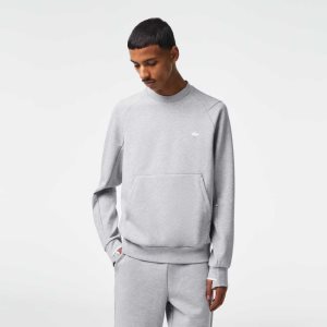 Lacoste Crew Neck Kangaroo Pocket βαμβακερα Blend γκρι | HJ1708435