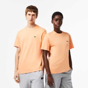 Lacoste Crew Neck Organic βαμβακερα ανοιχτο πορτοκαλι | DR4296531