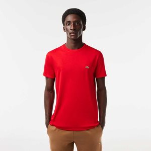 Lacoste Crew Neck Pima βαμβακερα Jersey κοκκινα | AI0149673