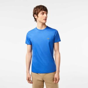 Lacoste Crew Neck Pima βαμβακερα Jersey μπλε | IT6743915