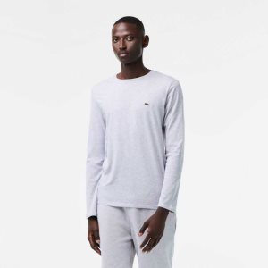 Lacoste Crew Neck Pima βαμβακερα Jersey γκρι | RL0518724