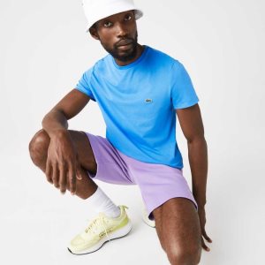 Lacoste Crew Neck Pima βαμβακερα Jersey μπλε | XI8152604