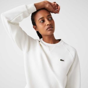 Lacoste Crew Neck βαμβακερα Blend ασπρα | TD5863470