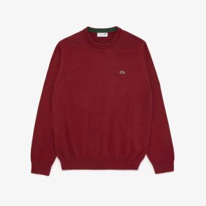 Lacoste Crew Neck βαμβακερα μπορντο | SX5061384