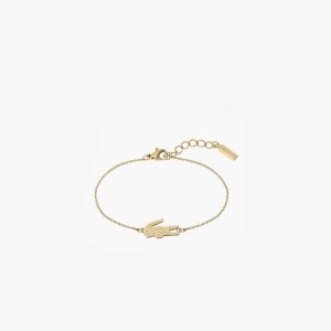 Lacoste Crocodile Bracelet ροζ χρυσο χρωμα | UN4581630