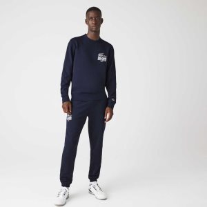 Lacoste Crocodile Branding βαμβακερα Fleece Jogging σκουρο μπλε μπλε | RB7024698