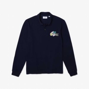 Lacoste Crocodile Comic Badge σκουρο μπλε μπλε | TD4703851