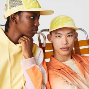 Lacoste Crocodile Print Neoprene And Mesh κίτρινα | HQ3921687