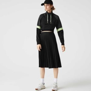 Lacoste Elasticized waist Flowing Πλισέ μαυρα | AB6573201