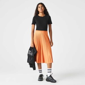 Lacoste Elasticized waist Flowing Πλισέ πορτοκαλι | KZ9701485