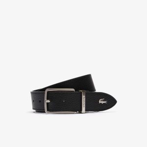 Lacoste Engraved πόρπης Grained δερματινα μαυρα | LD4038175
