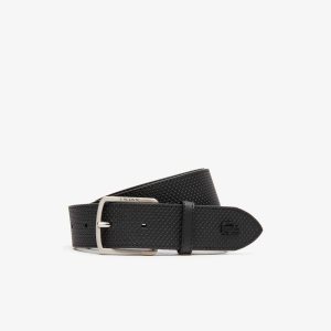 Lacoste Engraved πόρπης Texturised δερματινα μαυρα | FW8950163