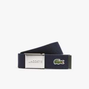 Lacoste Engraved πόρπης Woven Fabric σκουρο μπλε μπλε | MD6954278