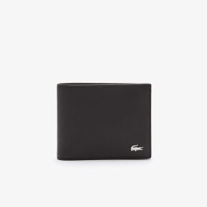 Lacoste Fitzgerald δερματινα Six Card Wallet σκούρο καφε | EO0386541