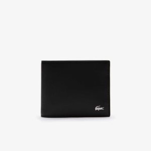 Lacoste Fitzgerald δερματινα Six Card Wallet μαυρα | IX7594163