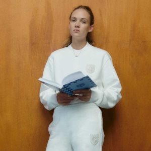 Lacoste Goop Unbrushed βαμβακερα Fleece ασπρα | EJ6187350