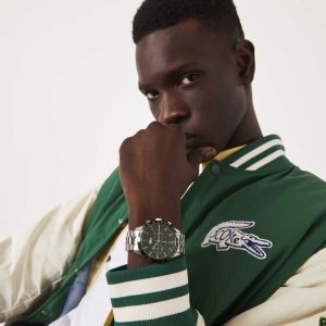 Lacoste Green Stainless Steel λουρακια Boston Chrono ασημι | JL0563418