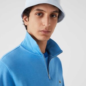 Lacoste Half Zip βαμβακερα Sweatshirt μπλε | RF5734981