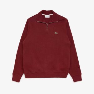 Lacoste Half Zip βαμβακερα μπορντο | NA2156834
