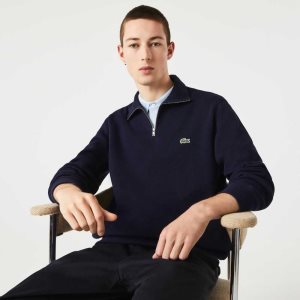 Lacoste Half Zip βαμβακερα σκουρο μπλε μπλε | DY8037651