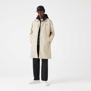 Lacoste Heritage 3-in-1 Check Trench Μπεζ ασπρα | LW3248716