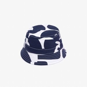 Lacoste Heritage Reversible Print Or Solid βαμβακερα Bucket σκουρο μπλε μπλε ασπρα | NX5620974