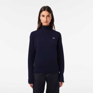 Lacoste High-Neck Μαλλί σκουρο μπλε μπλε | HL8970432