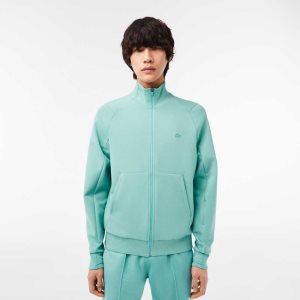 Lacoste High-Neck βαμβακερα Blend Zip μεντα | AS9623104