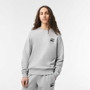 Lacoste Inscription Crew Neck γκρι | GX6478039