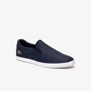 Lacoste Jouer δερματινα Slip-On μπλε ασπρα | HR3257869