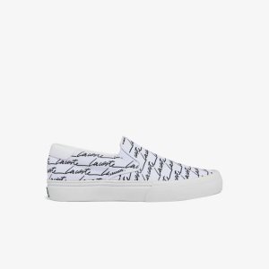 Lacoste Jump Serve καμβα Printed Slip-On ασπρα ασπρα | RB7236150