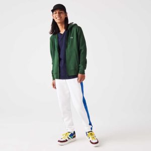 Lacoste Kangaroo Pocket Fleece Zipped πρασινο | WU5349602