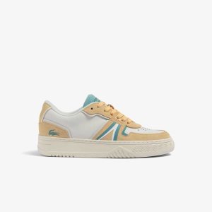 Lacoste L001 δερματινα Colorblock κίτρινα ασπρα | SM2170853