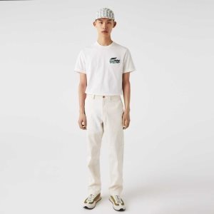 Lacoste LIVE Heritage Patchwork Organic βαμβακερα ασπρα | IG5267948