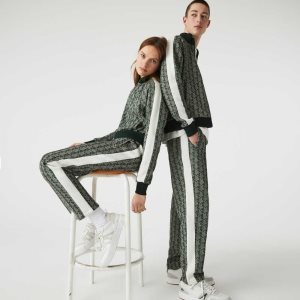 Lacoste LIVE Monogram Jacquard Tracksuit πρασινο Μπεζ | QA9165732