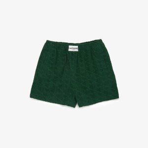 Lacoste LIVE Monogram Patterned βαμβακερα Jacquard πρασινο | OP9657243