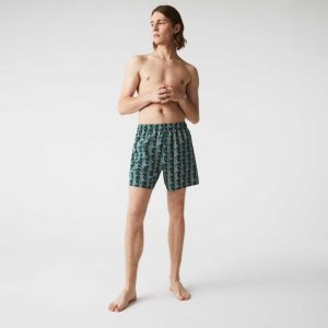 Lacoste LIVE Monogram Print ελαφρια πρασινο ασπρα | VN7320541