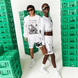 Lacoste LIVE x Minecraft νάιλον Bermuda ασπρα | RD1726394