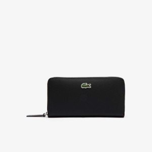 Lacoste L.12.12 Concept Petit Pique 12 Card Zip Wallet μαυρα | KD4230759