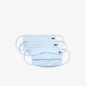 Lacoste L.12.12 Face Masks 3-Pack ανοιχτο μπλε | XB8794563