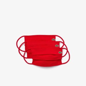 Lacoste L.12.12 Face Masks 3-Pack κοκκινα | OZ1284795