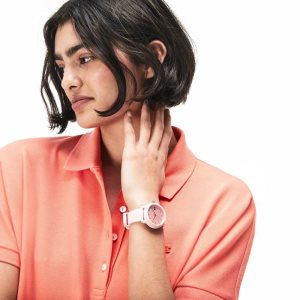 Lacoste L.12.12 Pink σιλικόνη Petit Pique λουρακια ροζ | NZ1893507