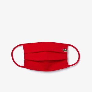 Lacoste L.12.12 βαμβακερα Pique' Face Protection Mask κοκκινα | IU6435172