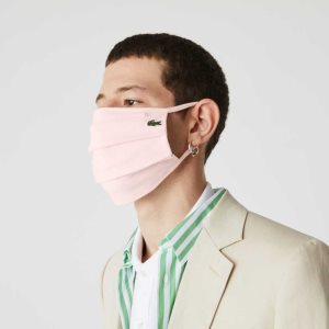 Lacoste L.12.12 βαμβακερα Pique' Face Protection Mask ανοιχτο ροζ | ZU2853760