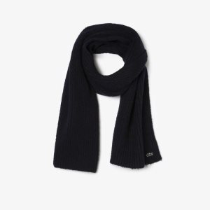 Lacoste Large Πλευρωτός Μαλλί Scarf σκουρο μπλε μπλε | SP7982403