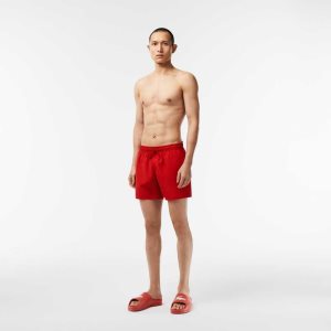 Lacoste Light Quick-Dry Swim κοκκινα πρασινο | ZG9351704